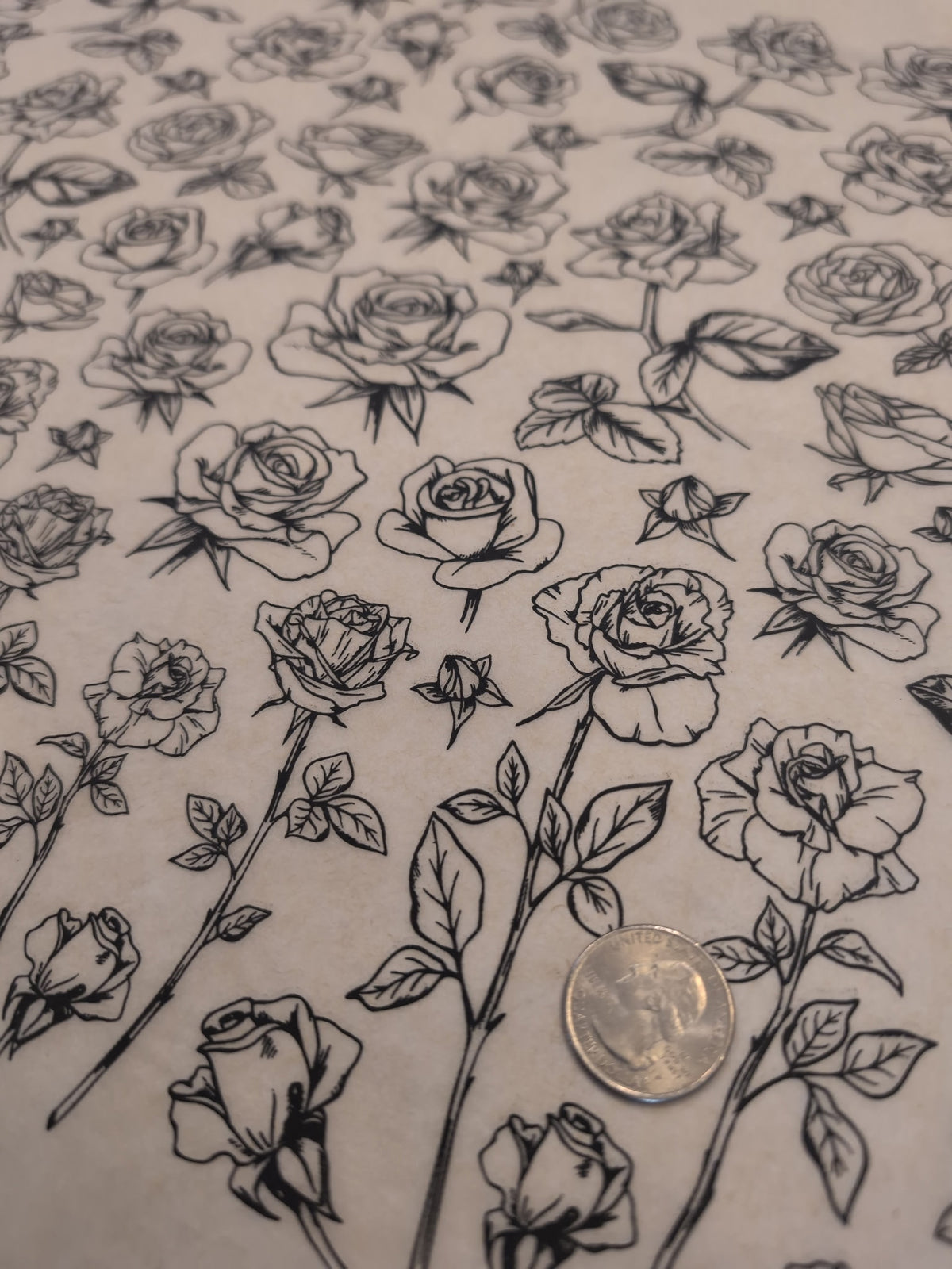 Long Stem Roses - Underglaze Transfer Sheet