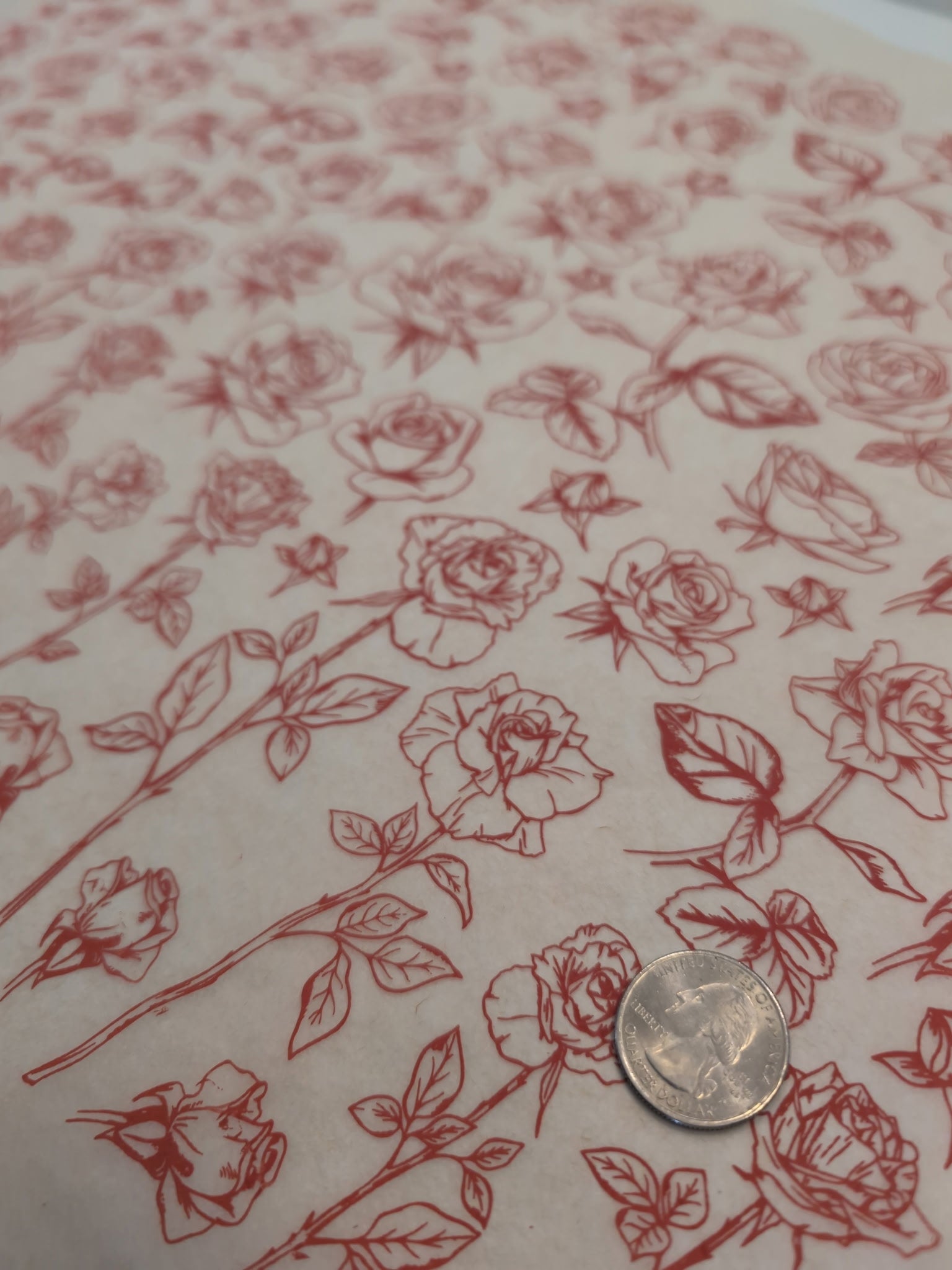 Long Stem Roses - Underglaze Transfer Sheet