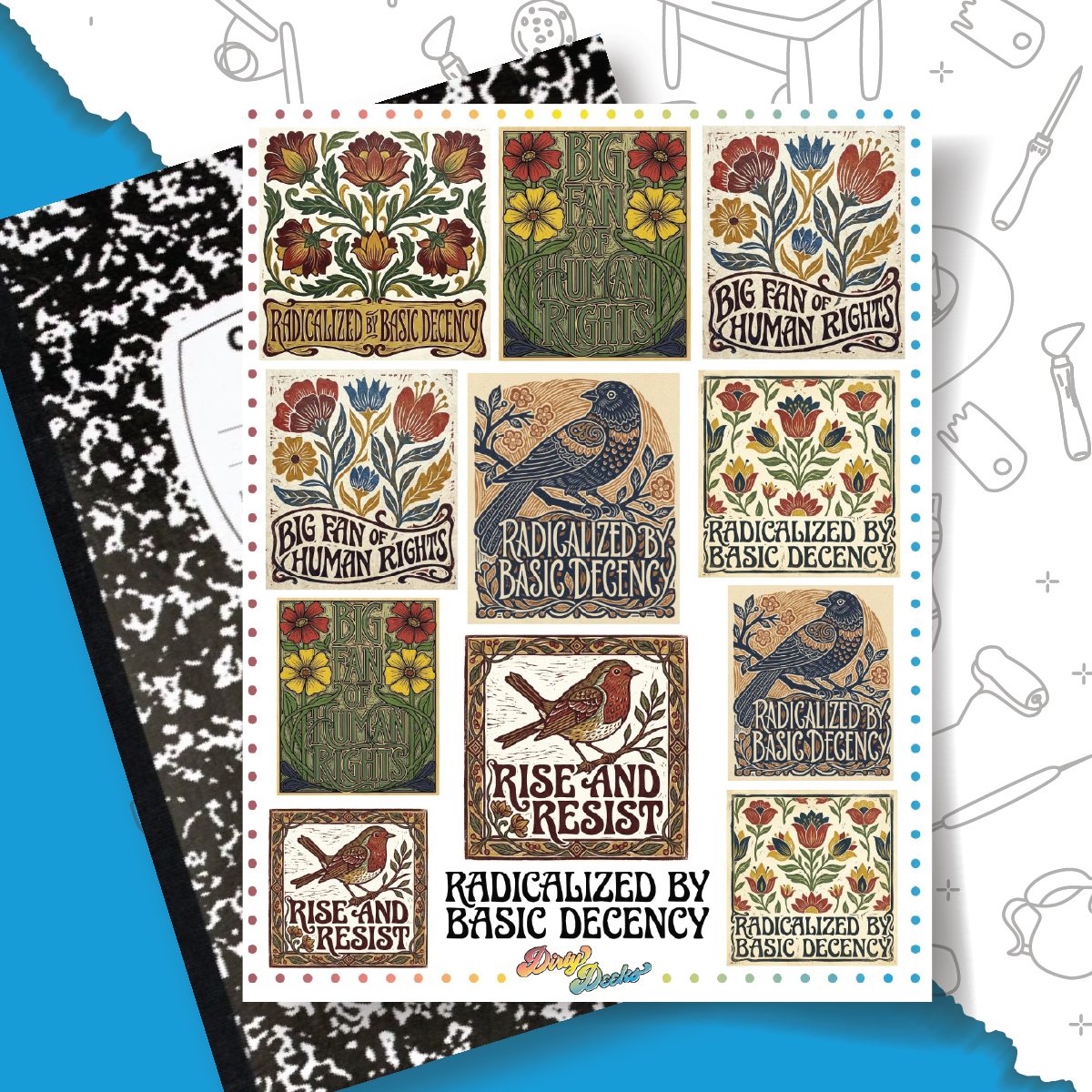 Radicalized By Basic Decency - Overglaze Decal Sheet