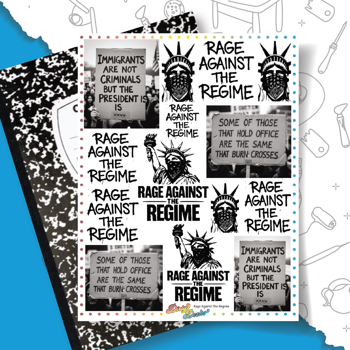 Rage Against the Regime - Overglaze Decal Sheet