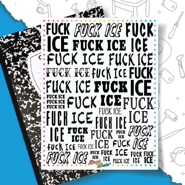 Fuck ICE - Overglaze Decal Sheet