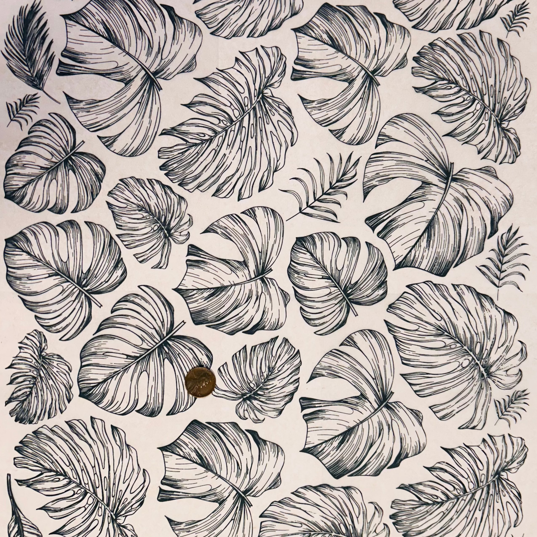 Rainforest Leaves - Underglaze Transfer Sheet