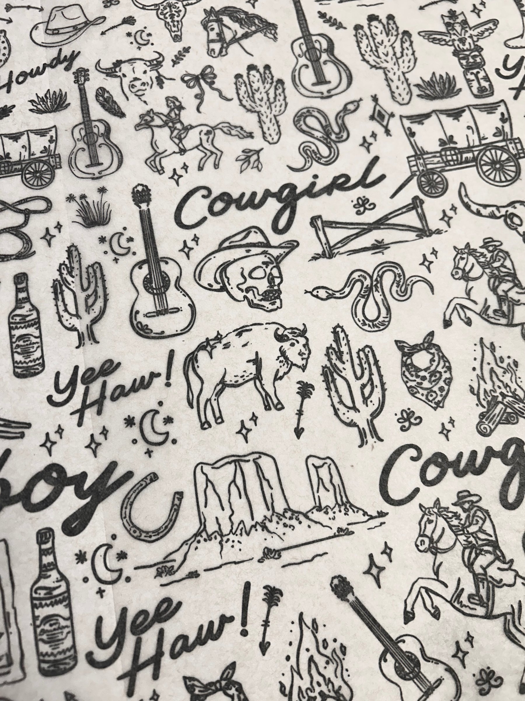 Cowboys & Girls - Underglaze Transfer Sheet