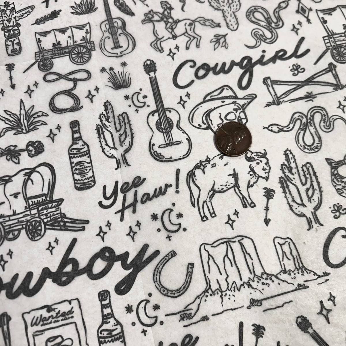 Cowboys & Girls - Underglaze Transfer Sheet