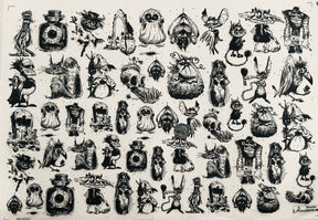 Monsters - Underglaze Transfer Sheet