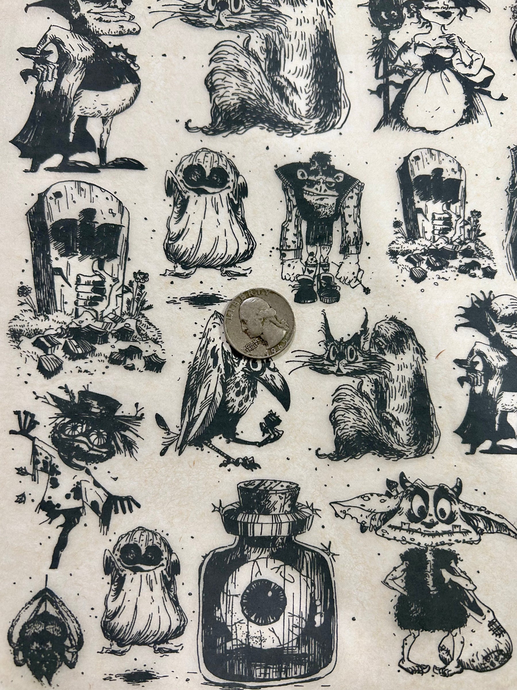Monsters - Underglaze Transfer Sheet