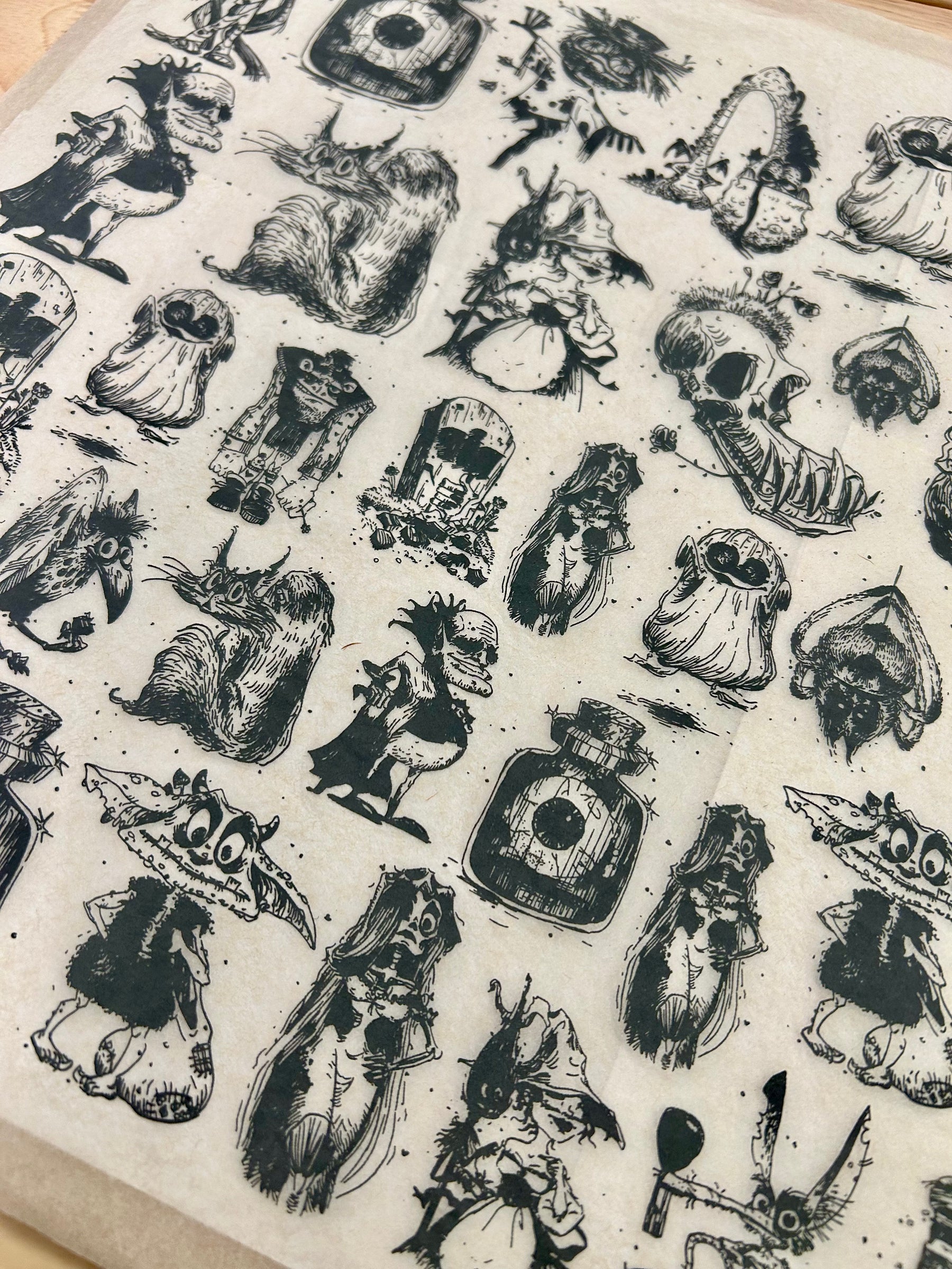 Monsters - Underglaze Transfer Sheet