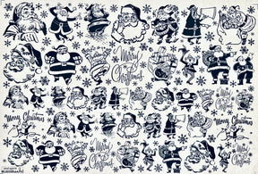 Vintage Santa - Underglaze Transfer Sheet