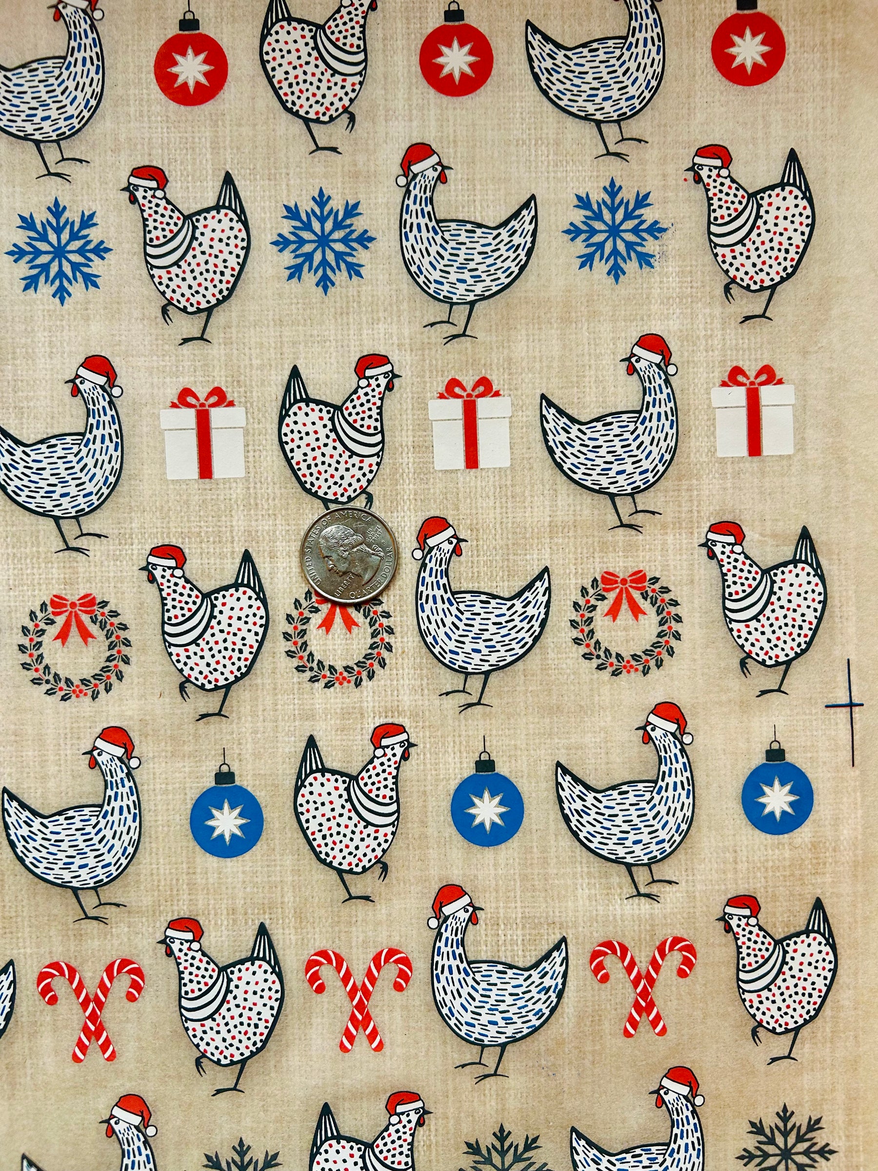 Christmas Chickens - Underglaze Transfer Sheet