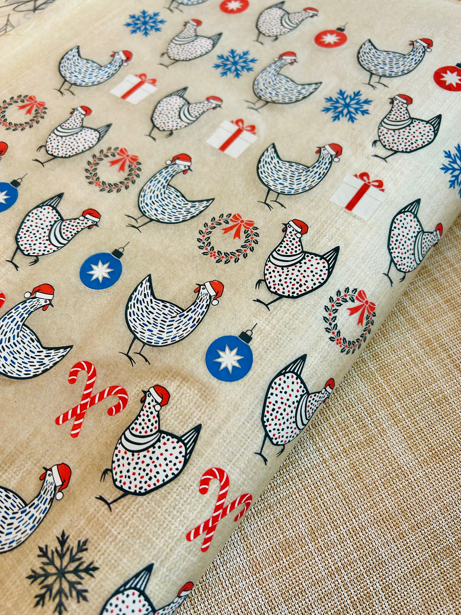 Christmas Chickens - Underglaze Transfer Sheet