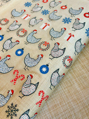 Christmas Chickens - Underglaze Transfer Sheet