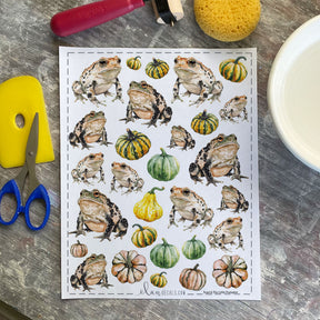 Toad and the Little Pumpkin - Overglaze Decal Sheet