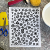 Snowflakes Black - Overglaze Decal Sheet